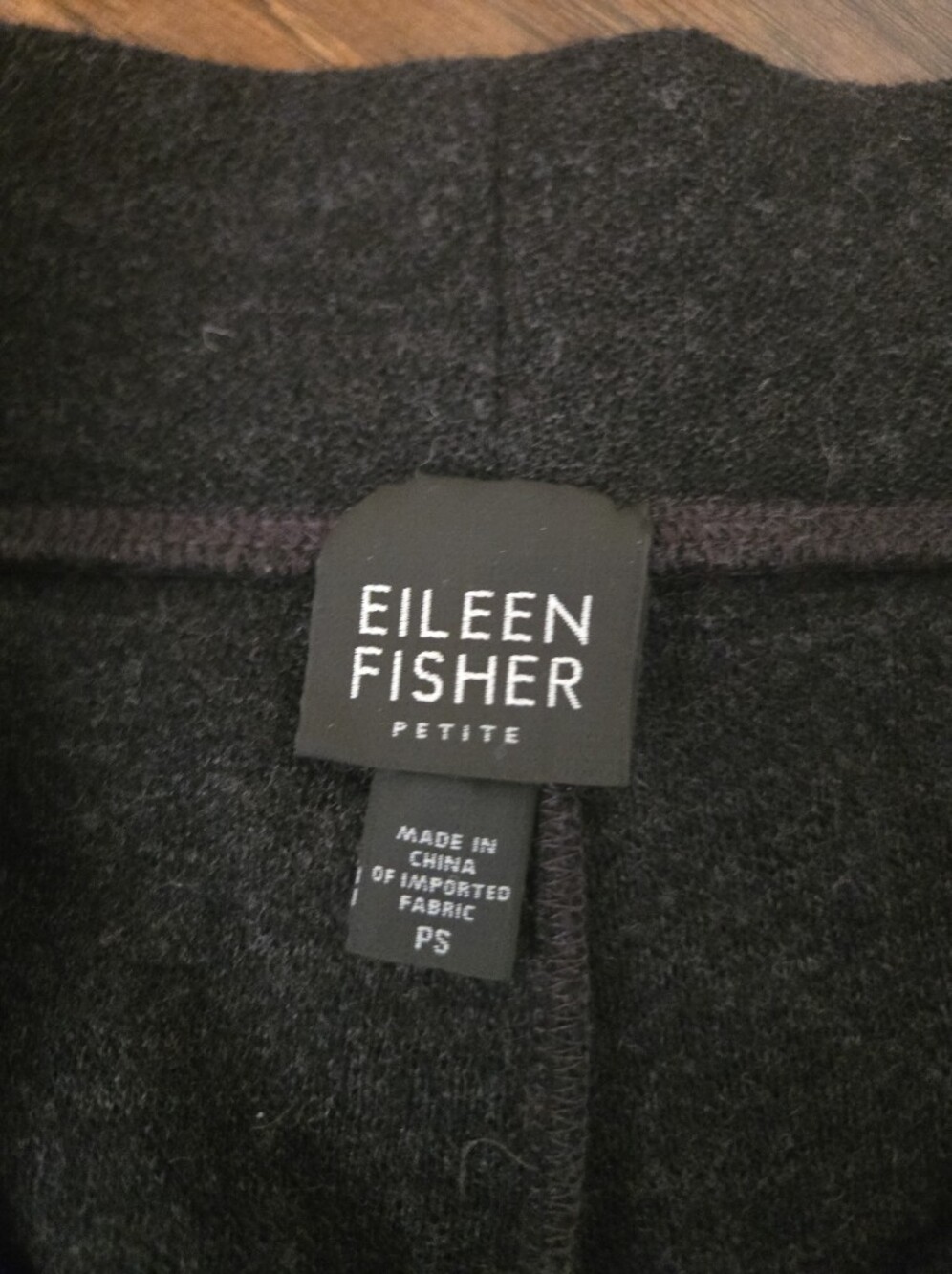 Eileen Fisher Black Wide Leg Pull On Pants Size Small Petite - Picture 2 of 6